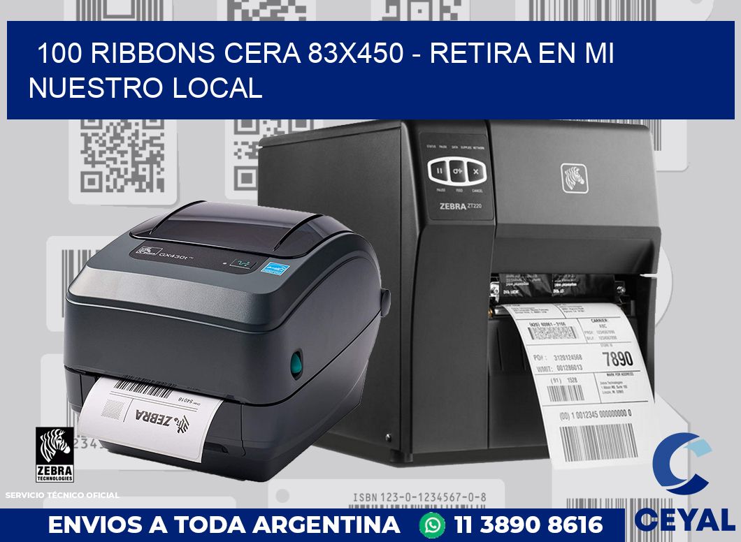 100 Ribbons cera 83x450 - retira en mi nuestro local