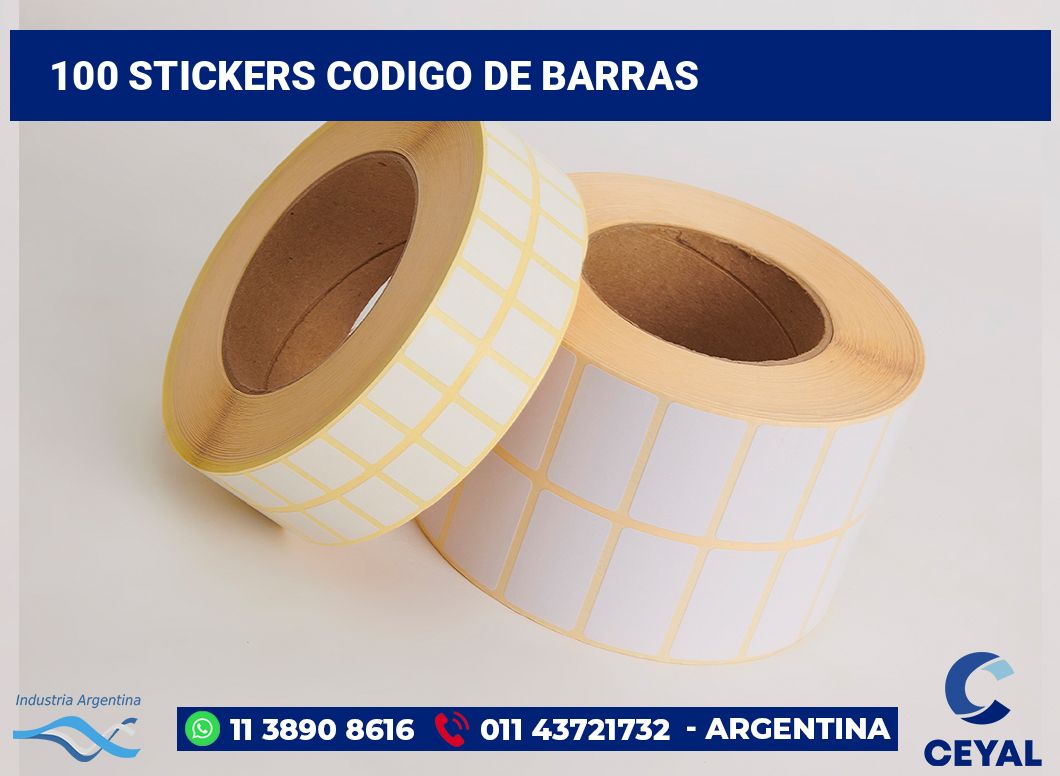 100 Stickers codigo de barras