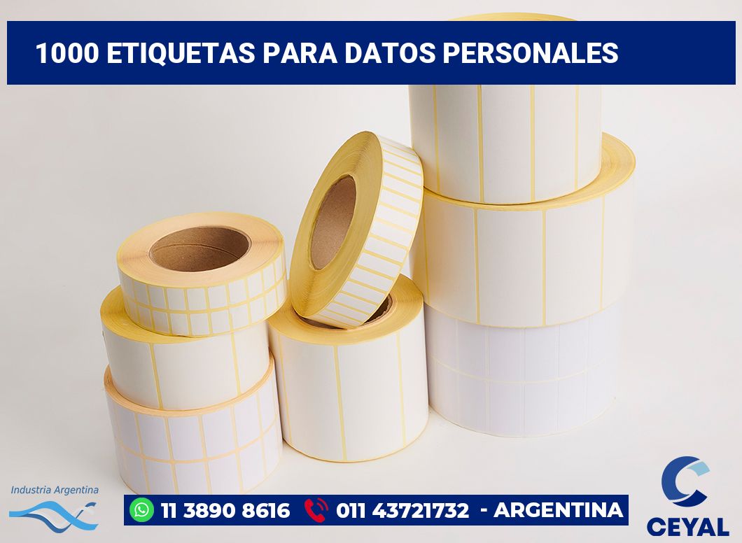 1000 Etiquetas para datos personales