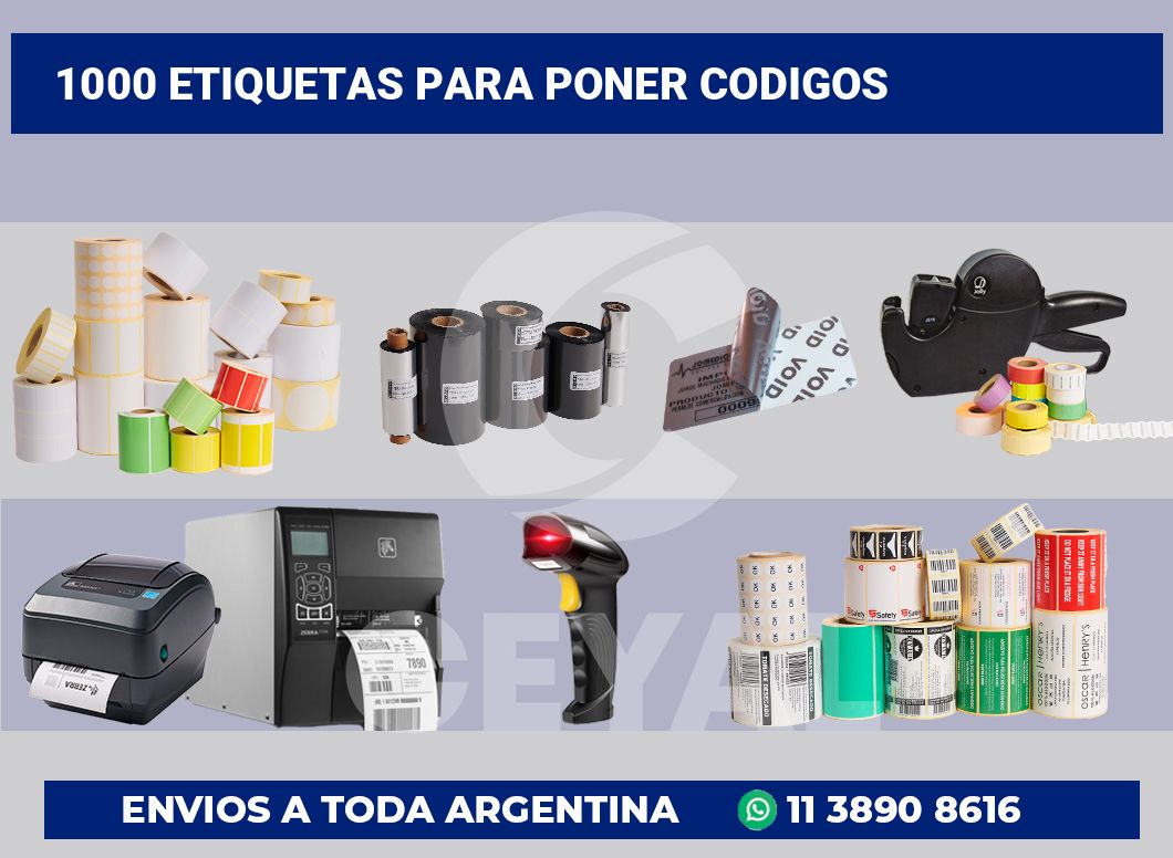 1000 Etiquetas para poner codigos