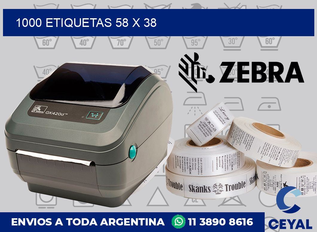 1000 etiquetas 58 x 38