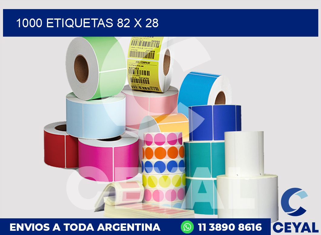 1000 etiquetas 82 x 28