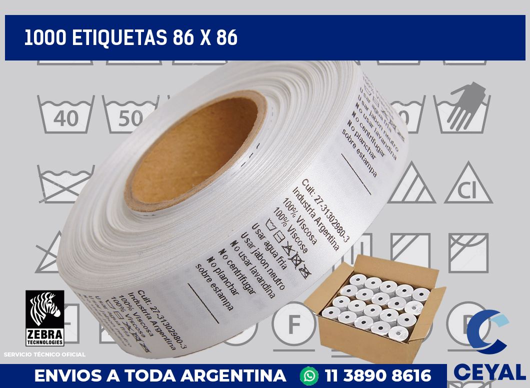 1000 etiquetas 86 x 86