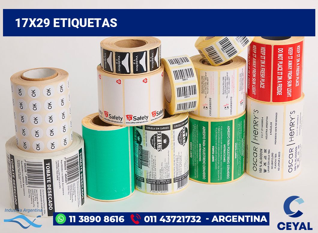 17x29 Etiquetas