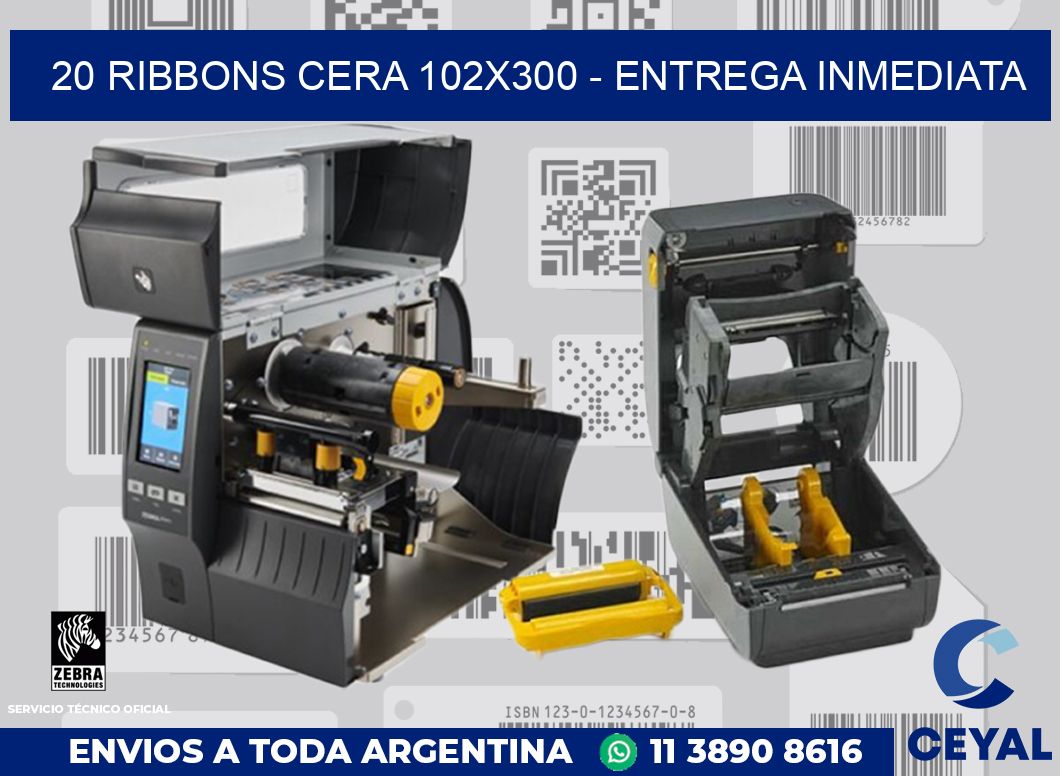 20 Ribbons cera 102x300 - Entrega inmediata
