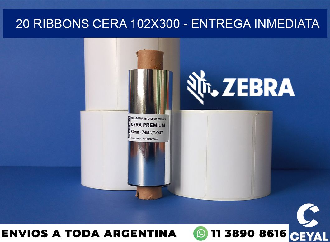 20 Ribbons cera 102x300 - Entrega inmediata