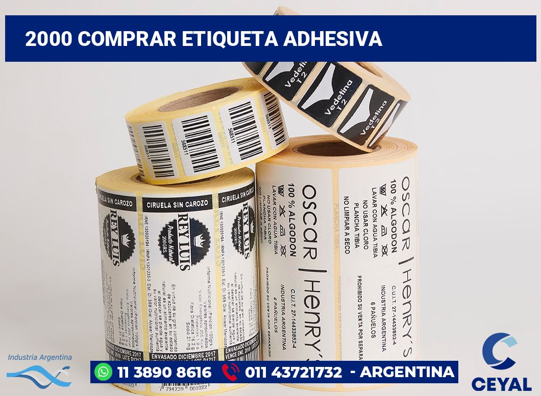 2000 Comprar etiqueta adhesiva