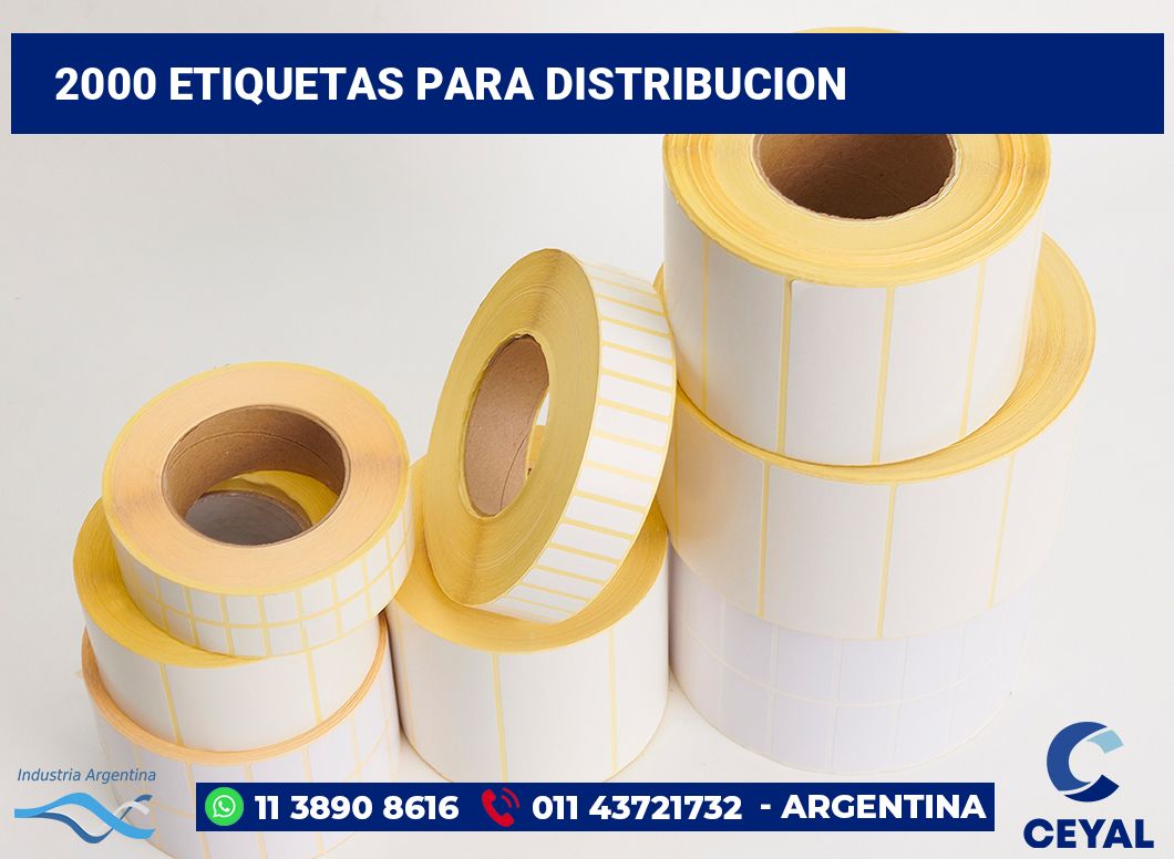 2000 Etiquetas para distribucion