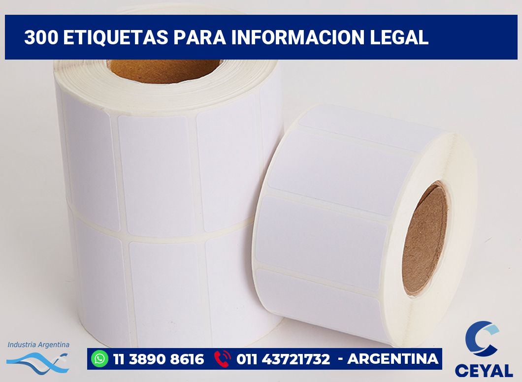 300 Etiquetas para informacion legal