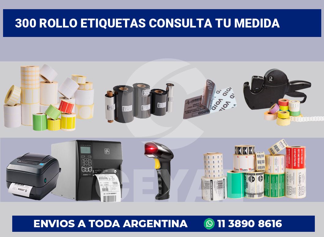 300 Rollo etiquetas consulta tu medida