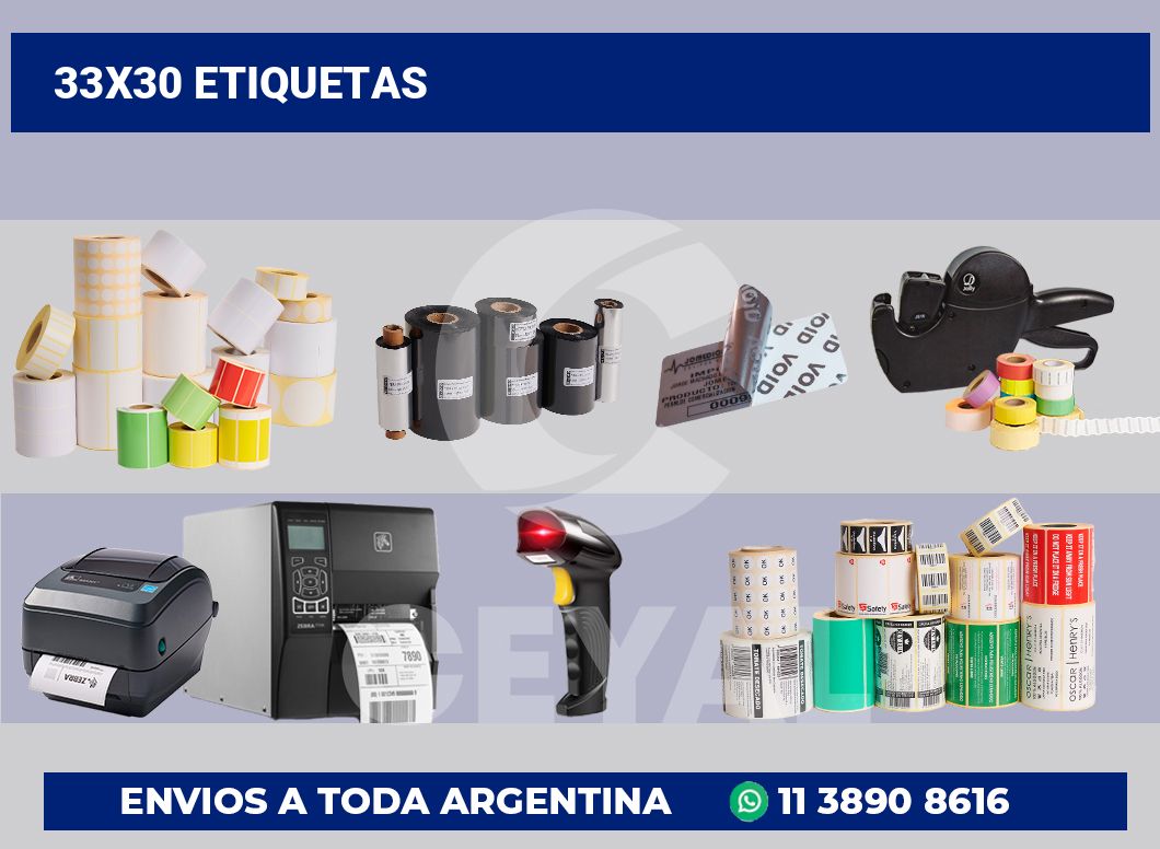 33×30 Etiquetas
