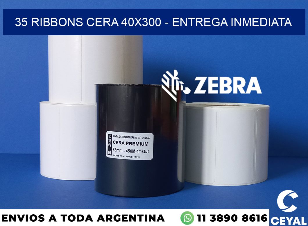 35 Ribbons cera 40x300 - Entrega inmediata
