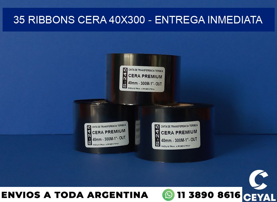 35 Ribbons cera 40×300 – Entrega inmediata