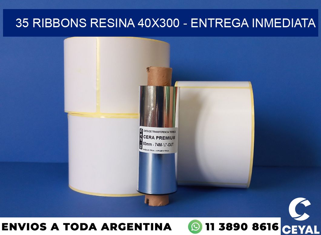 35 Ribbons resina 40×300 – Entrega inmediata