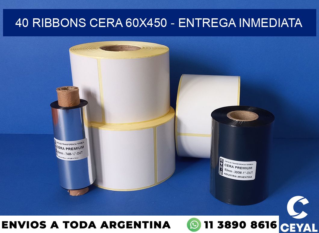 40 Ribbons cera 60×450 – Entrega inmediata