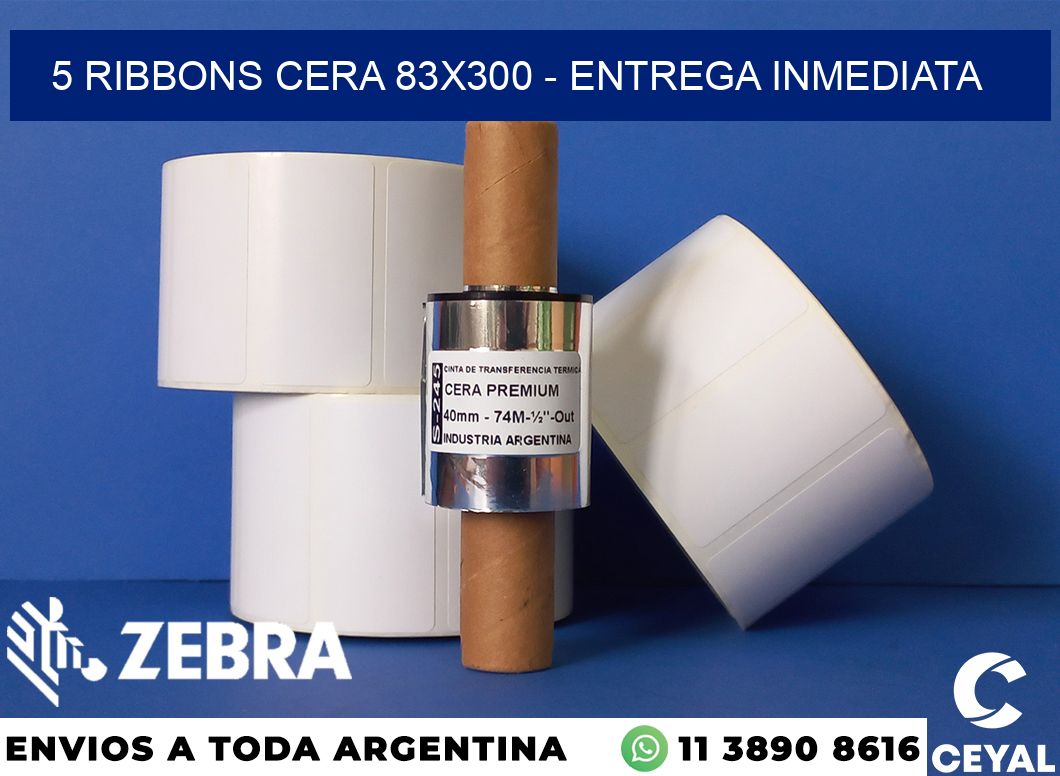 5 Ribbons cera 83x300 - Entrega inmediata