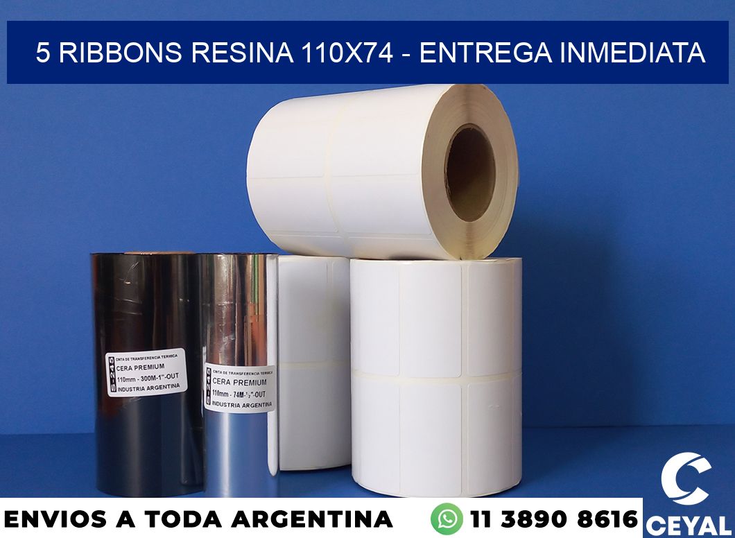 5 Ribbons resina 110×74 – Entrega inmediata