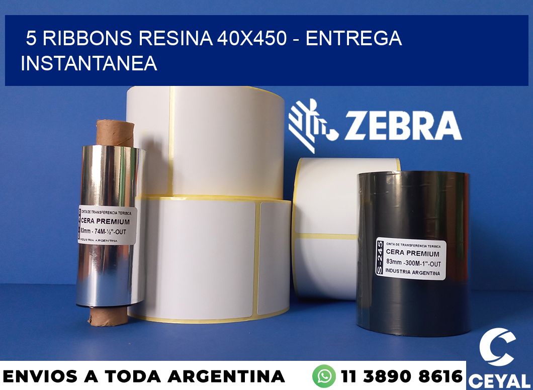 5 Ribbons resina 40x450 - entrega instantanea