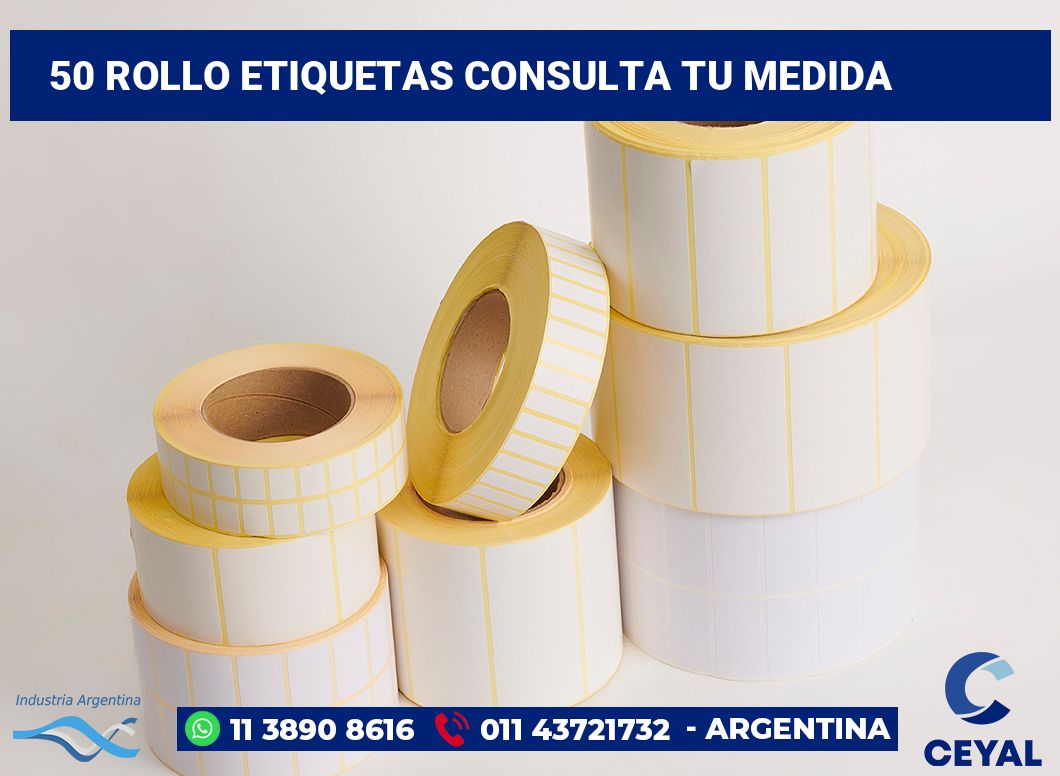 50 Rollo etiquetas consulta tu medida