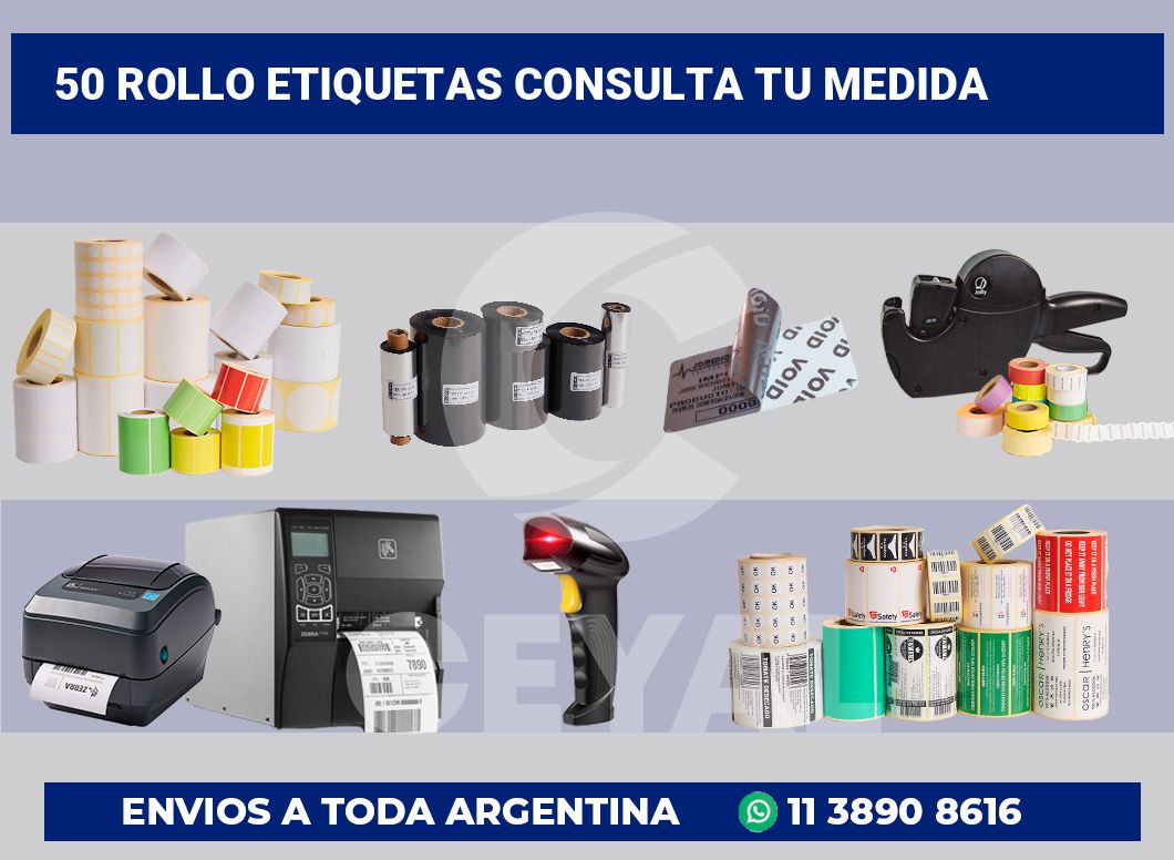 50 Rollo etiquetas consulta tu medida