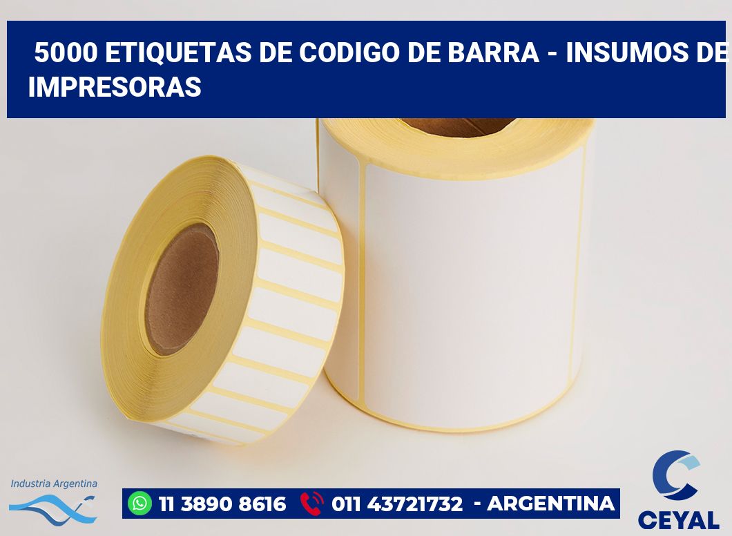 5000 Etiquetas de codigo de barra - insumos de impresoras