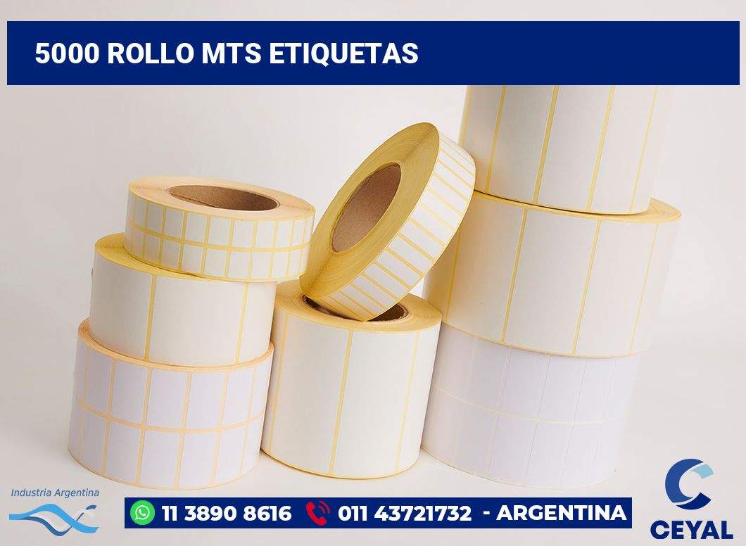 5000 Rollo mts etiquetas
