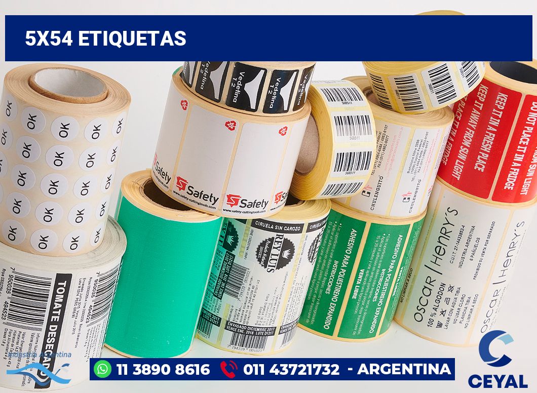 5x54 Etiquetas
