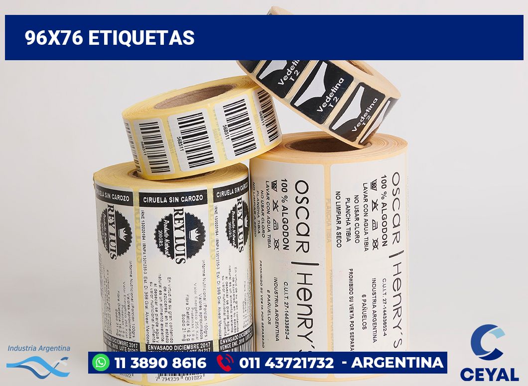 96x76 Etiquetas