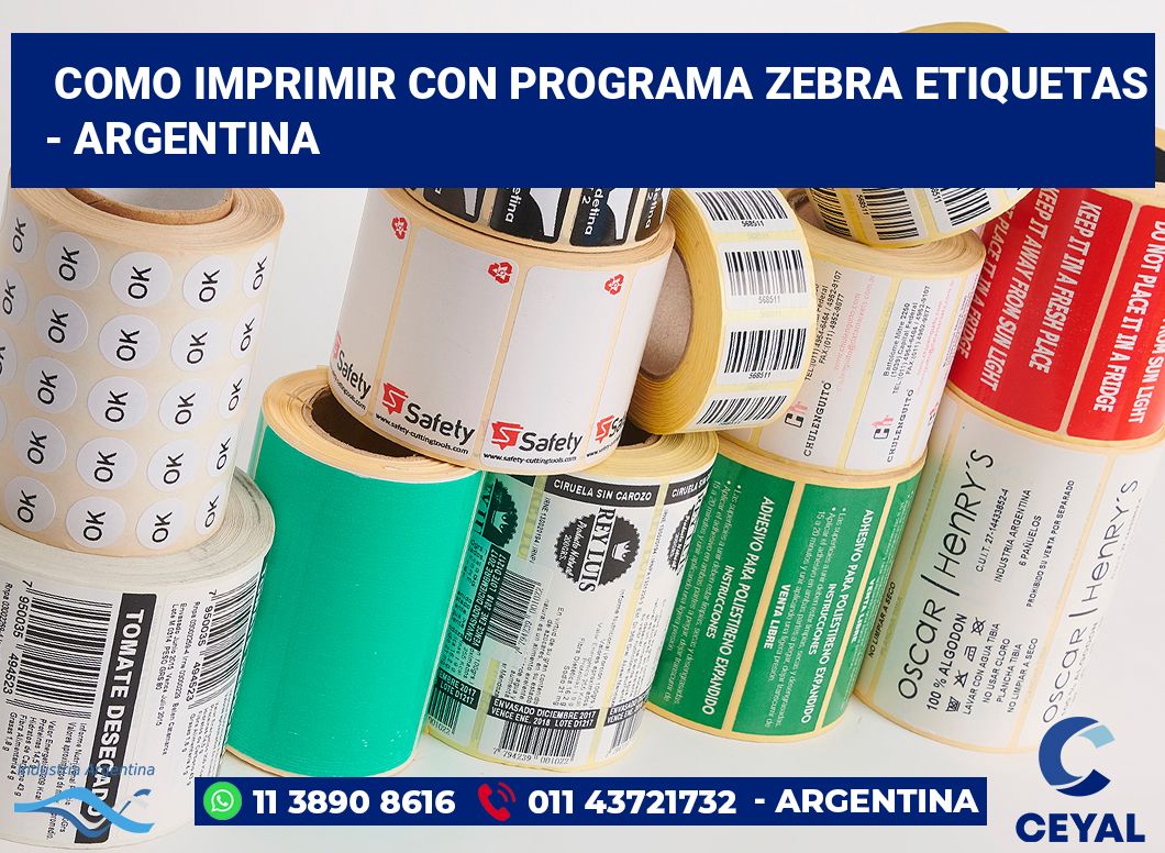 Como imprimir con programa zebra etiquetas - Argentina