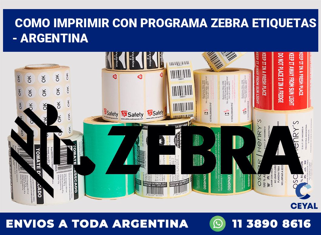 Como imprimir con programa zebra etiquetas – Argentina