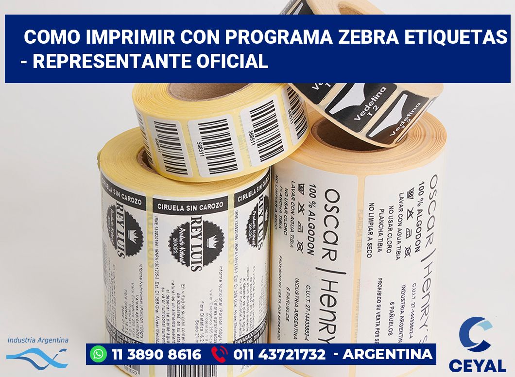 Como imprimir con programa zebra etiquetas - Representante oficial