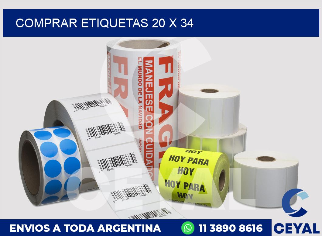 Comprar etiquetas 20 x 34