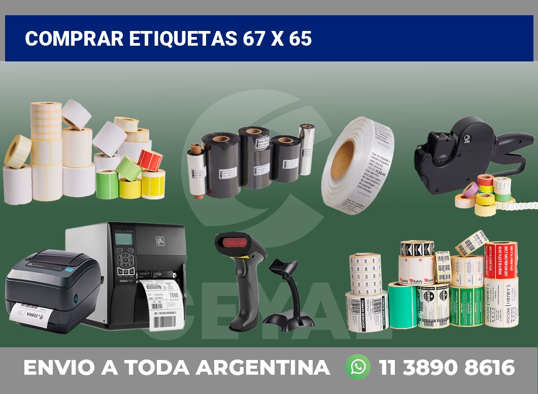Comprar etiquetas 67 x 65