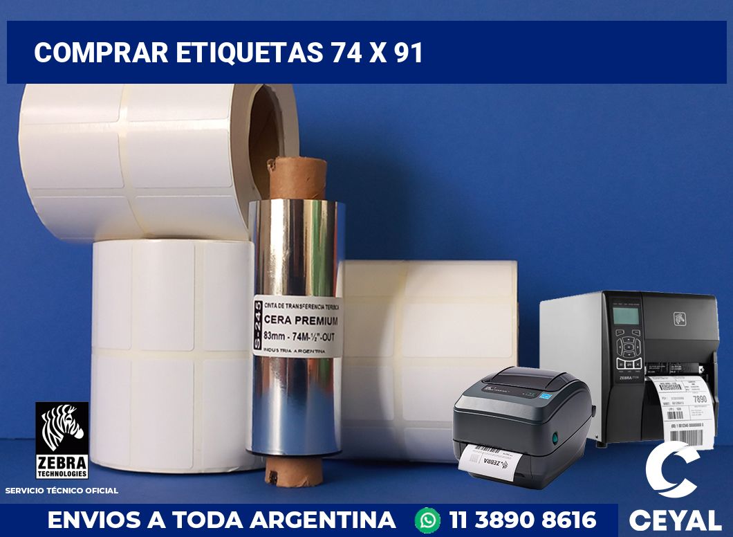 Comprar etiquetas 74 x 91