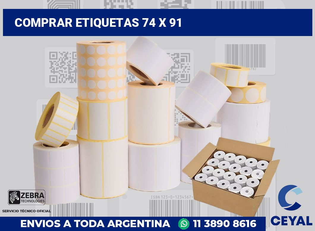 Comprar etiquetas 74 x 91