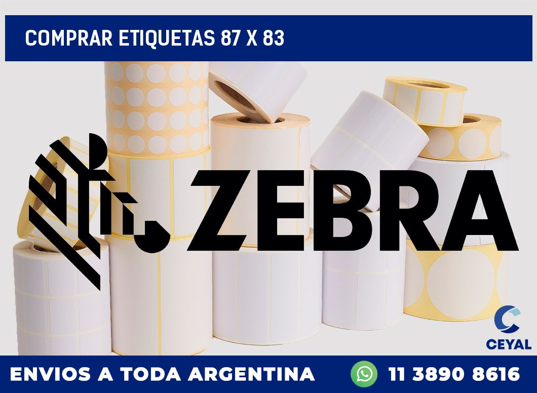Comprar etiquetas 87 x 83