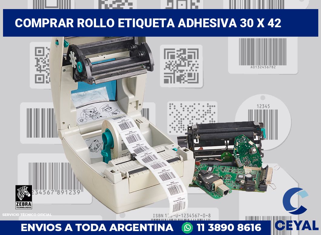 Comprar rollo etiqueta adhesiva 30 x 42
