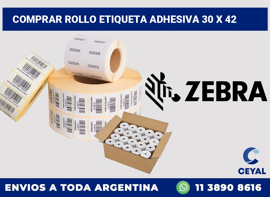 Comprar rollo etiqueta adhesiva 30 x 42