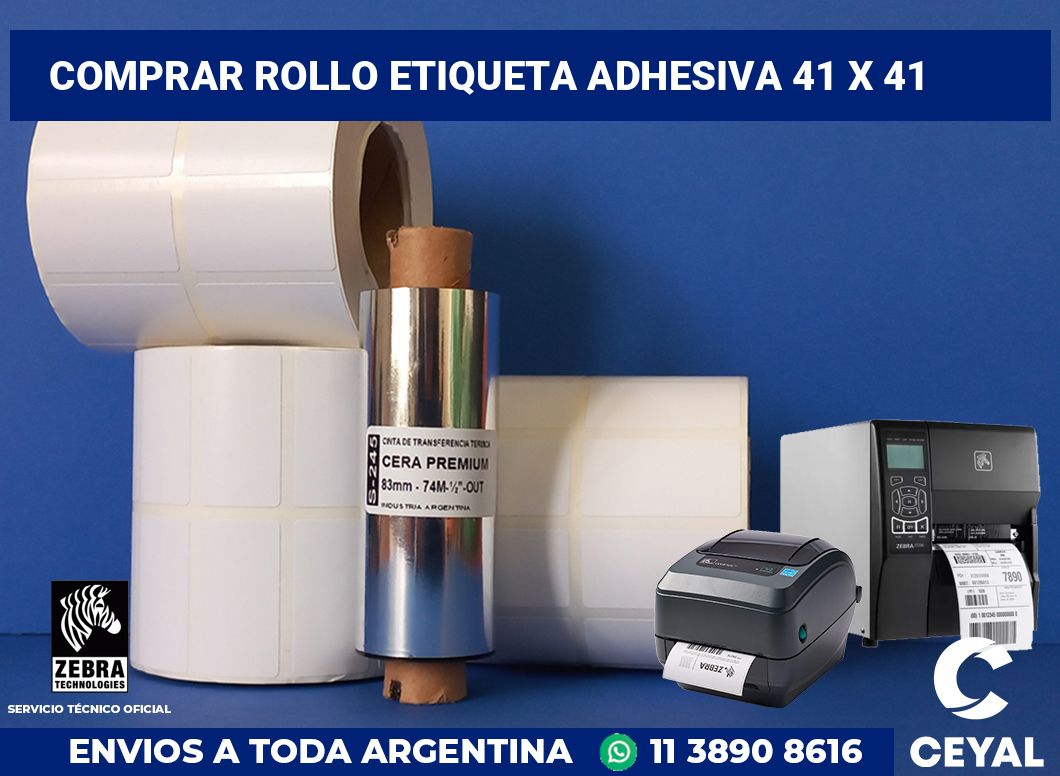 Comprar rollo etiqueta adhesiva 41 x 41