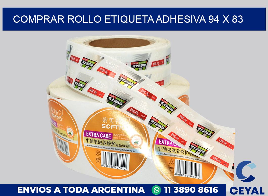 Comprar rollo etiqueta adhesiva 94 x 83