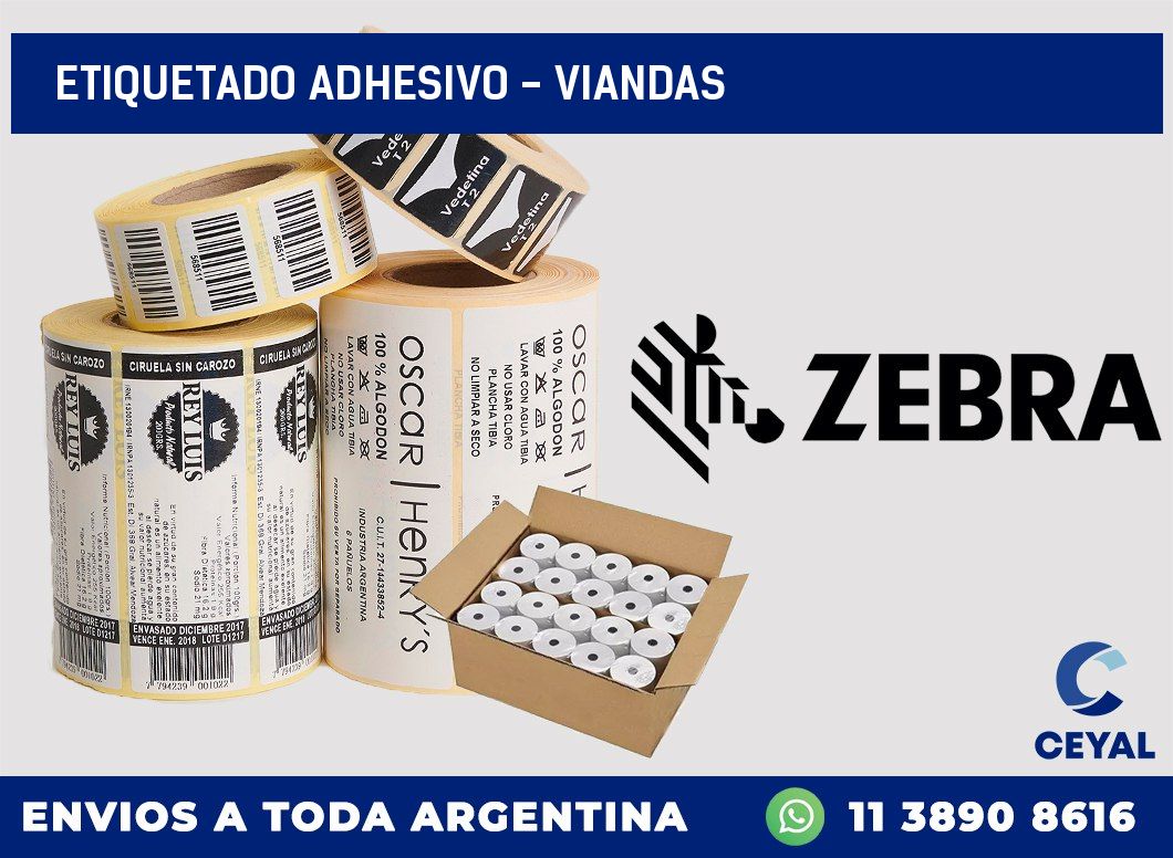 Etiquetado adhesivo - Viandas