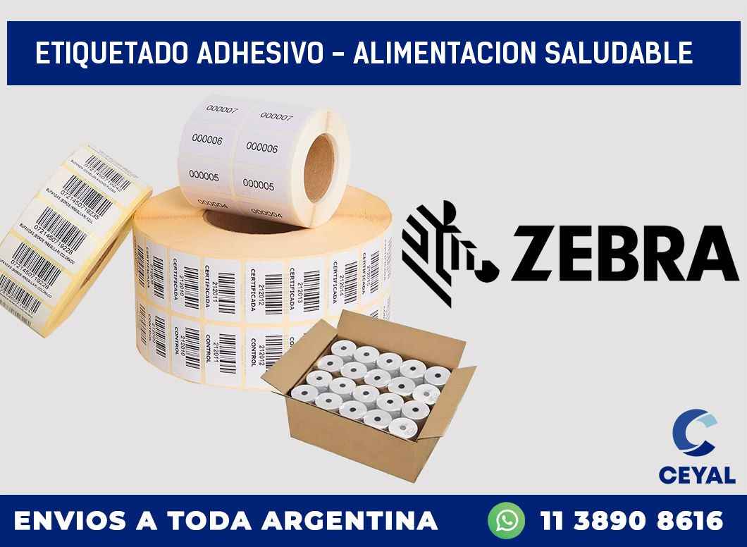 Etiquetado adhesivo - alimentacion saludable