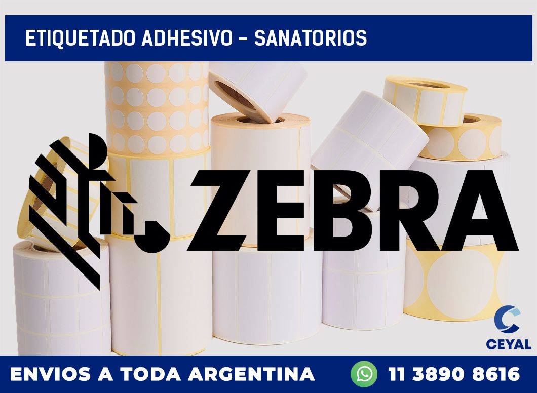 Etiquetado adhesivo - sanatorios