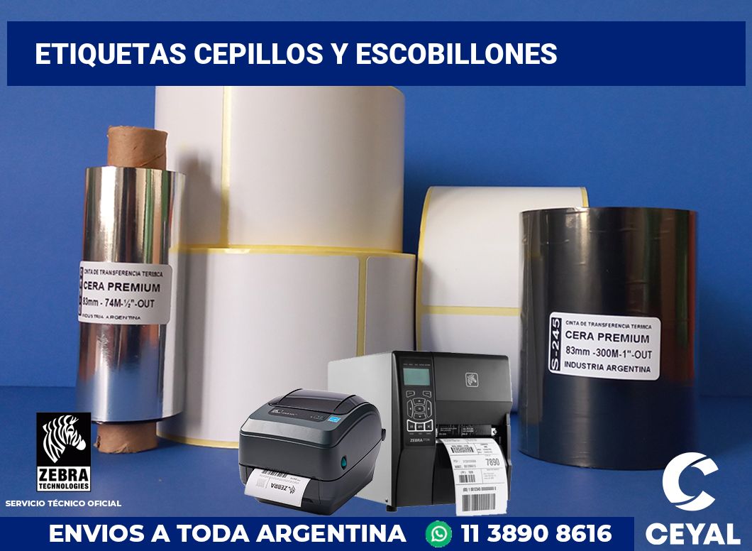Etiquetas Cepillos y escobillones