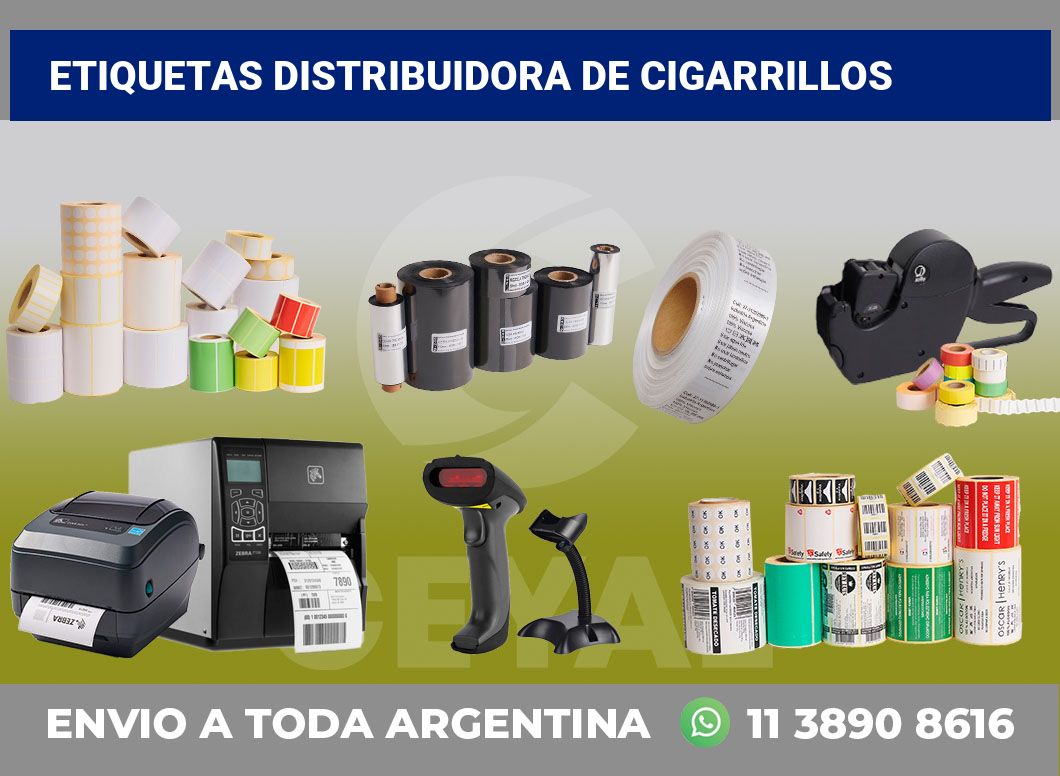 Etiquetas Distribuidora de cigarrillos