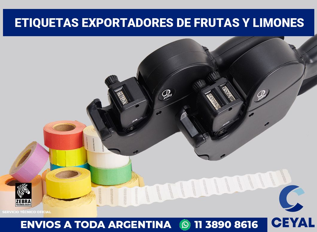 Etiquetas Exportadores de frutas y limones