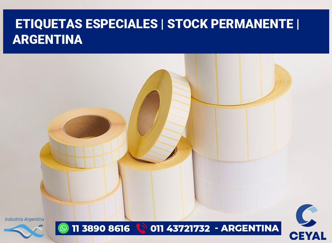 Etiquetas especiales | Stock permanente | Argentina