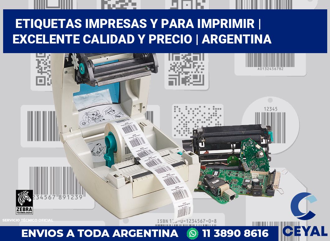Etiquetas impresas y para imprimir | Excelente calidad y precio | Argentina
