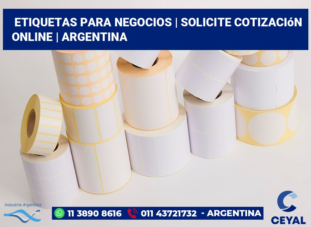 Etiquetas para negocios | Solicite cotización online | Argentina