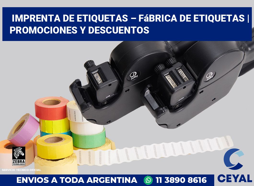 Imprenta de etiquetas – Fábrica de etiquetas | Promociones y descuentos